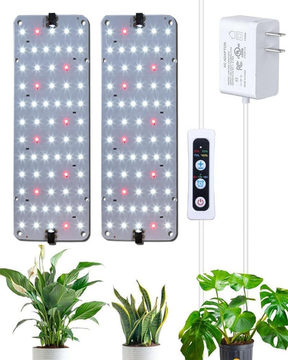 Panel Grow Light for Indoor Plants, 20W Ultra-Thin Full Spectrum | Dimmable Plant Light with 6/12/16H Timer, Suitable