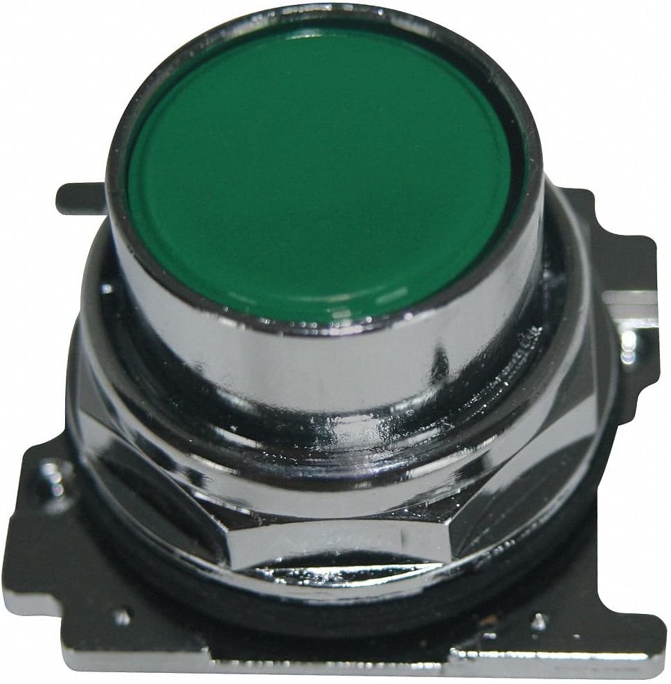 Eaton 10250T103 Pushbutton, 30mm Diameter, Flush Mounting, Momentary Operation, Green Actuator