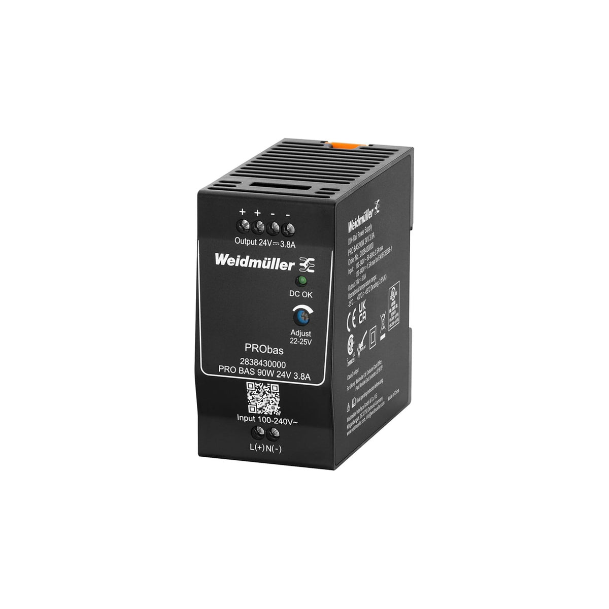WEIDMULLER, 2838430000, Power Supply, Switch-Mode Power Supply Unit, 24 V