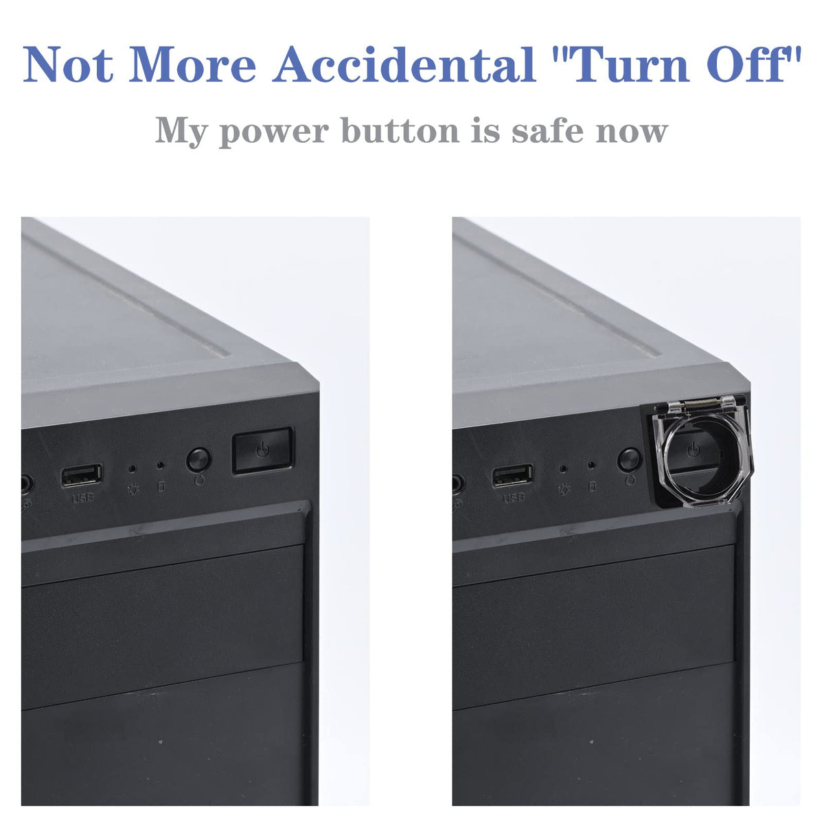 Power Push Button Switch Cover, Dustproof Safety PC Power Button Cover 22mm