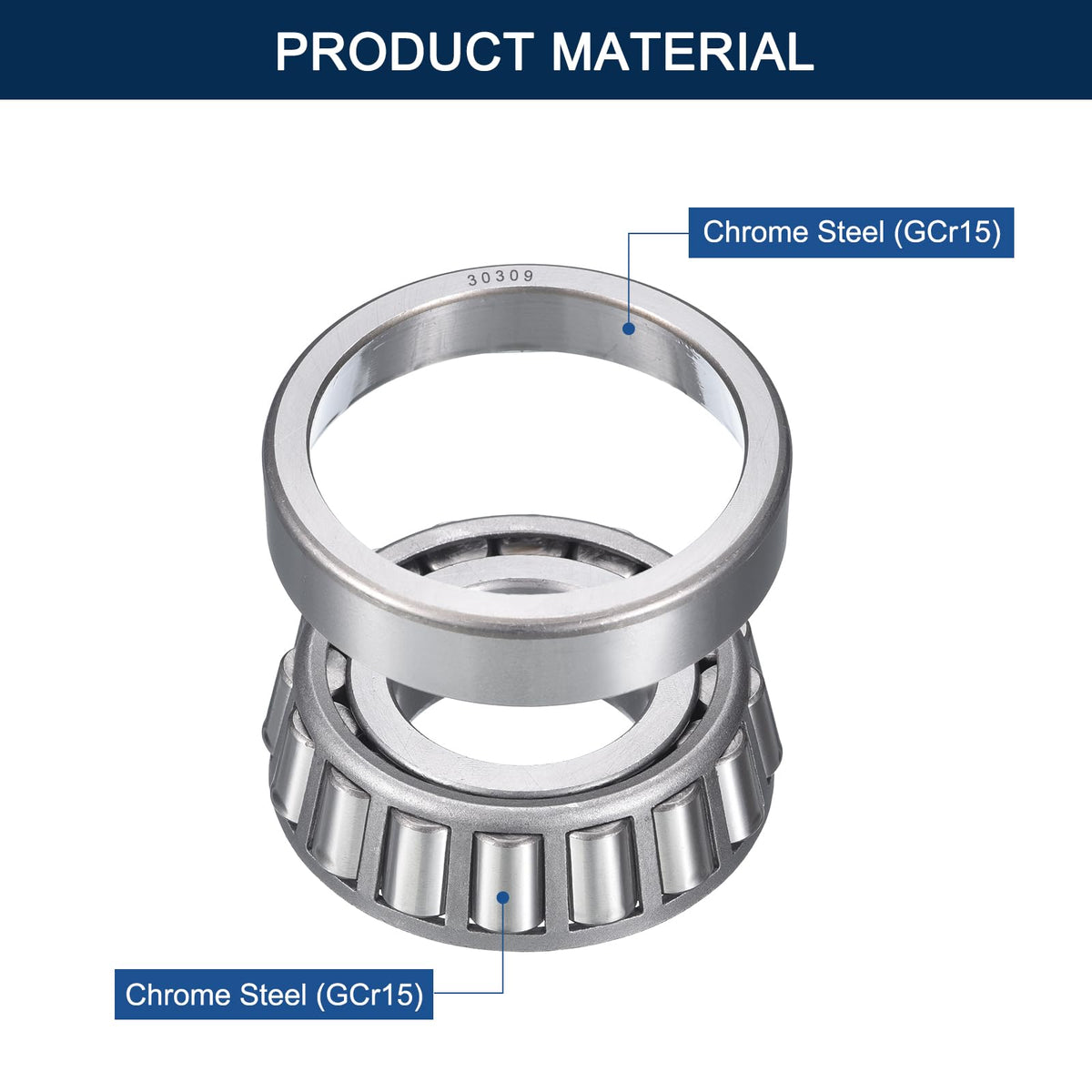 HIPicco 30309 Tapered Roller Bearing Cone and Cup Set
