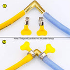 Joywayus 5PCS 1/2" Hose Barb Fitting Brass 90 Degree L Right Angle Elbow
