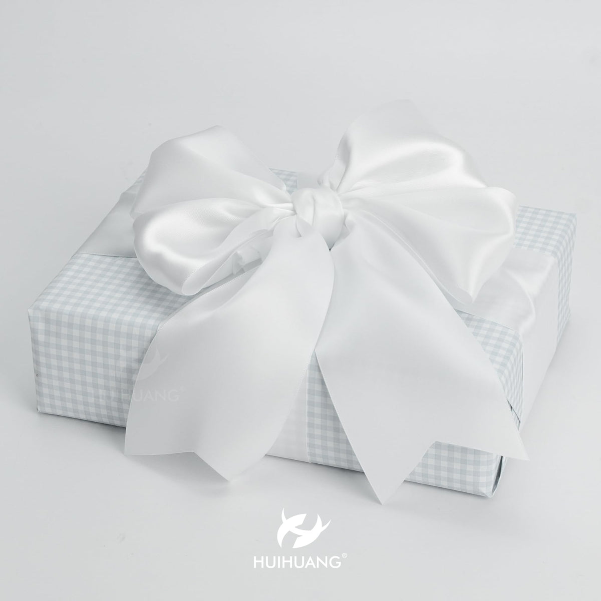 3 inch Double-Faced Satin Ribbon White Continuous 10 Yards