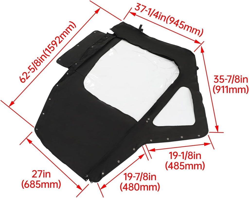 KUAFU Soft Door Compatible with 2016+ Can-Am Defender