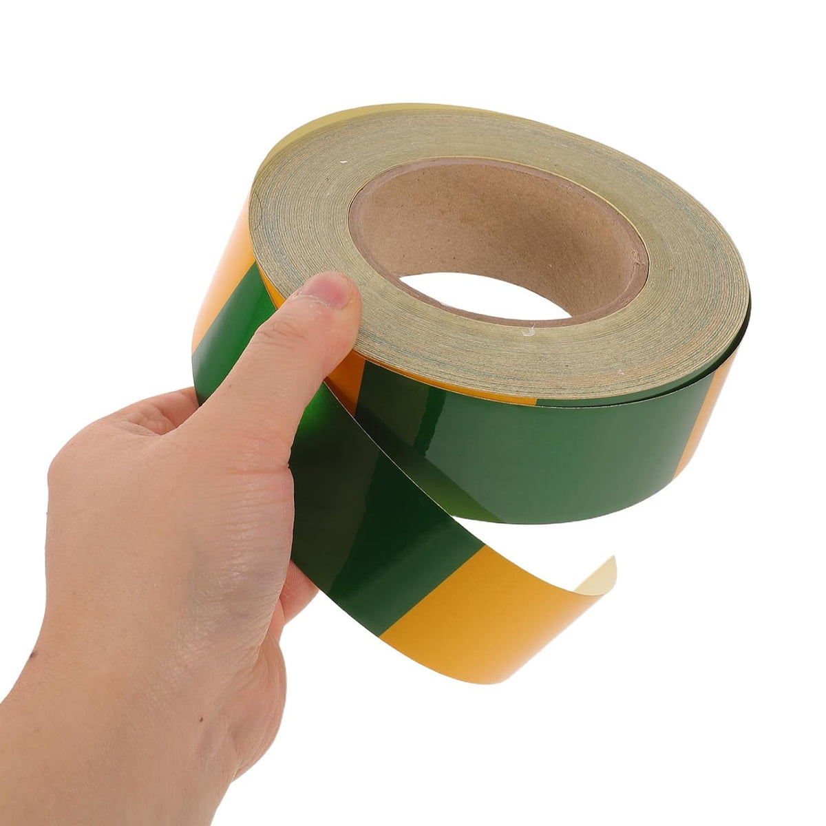 Reflective Yellow Green Safety Caution Tape PVC Floor Marking Roll