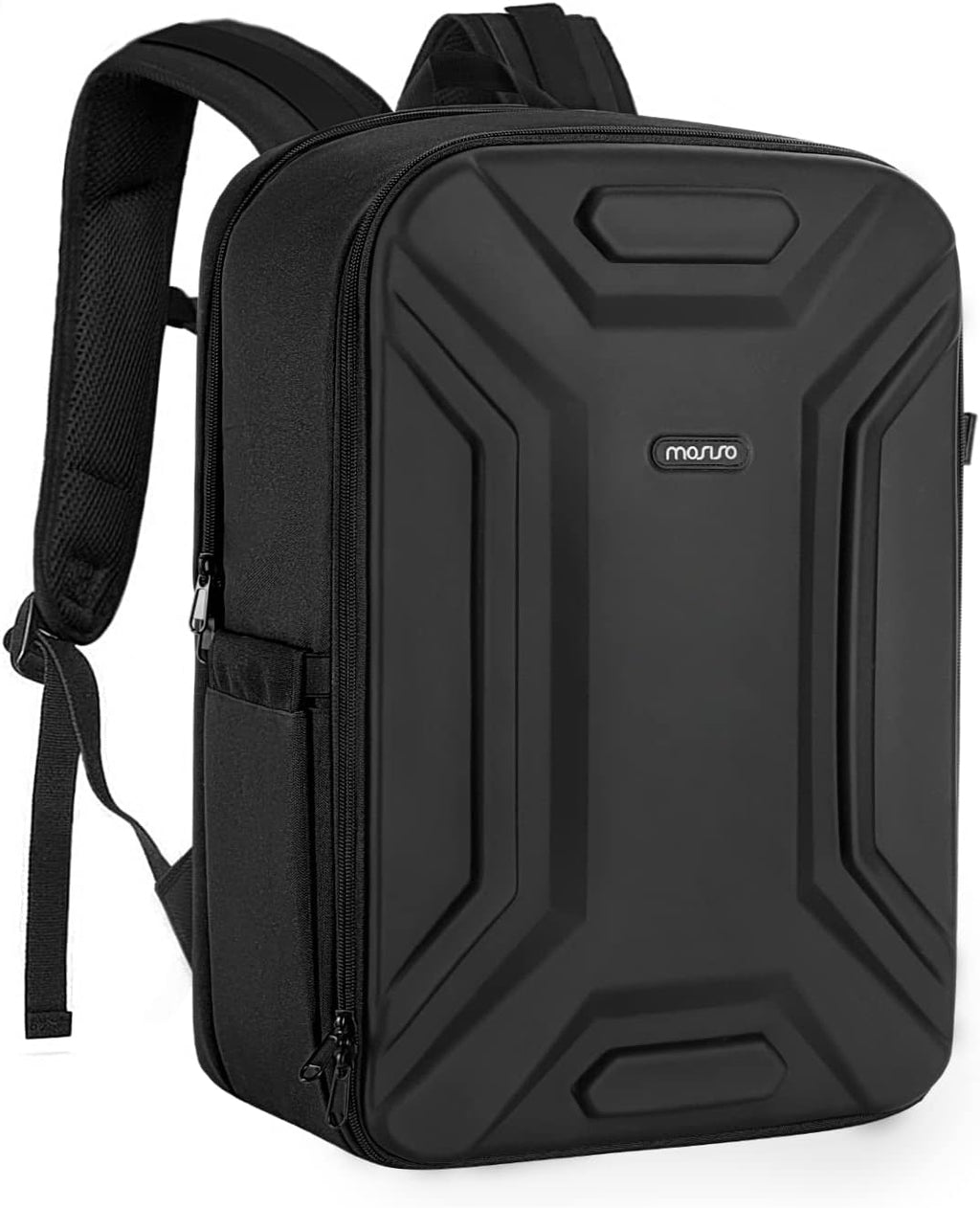 Camera Backpack, DSLR/SLR/Mirrorless Camera Bag, Black | Waterproof Symmetric Geometric Hard Shell with Tripod