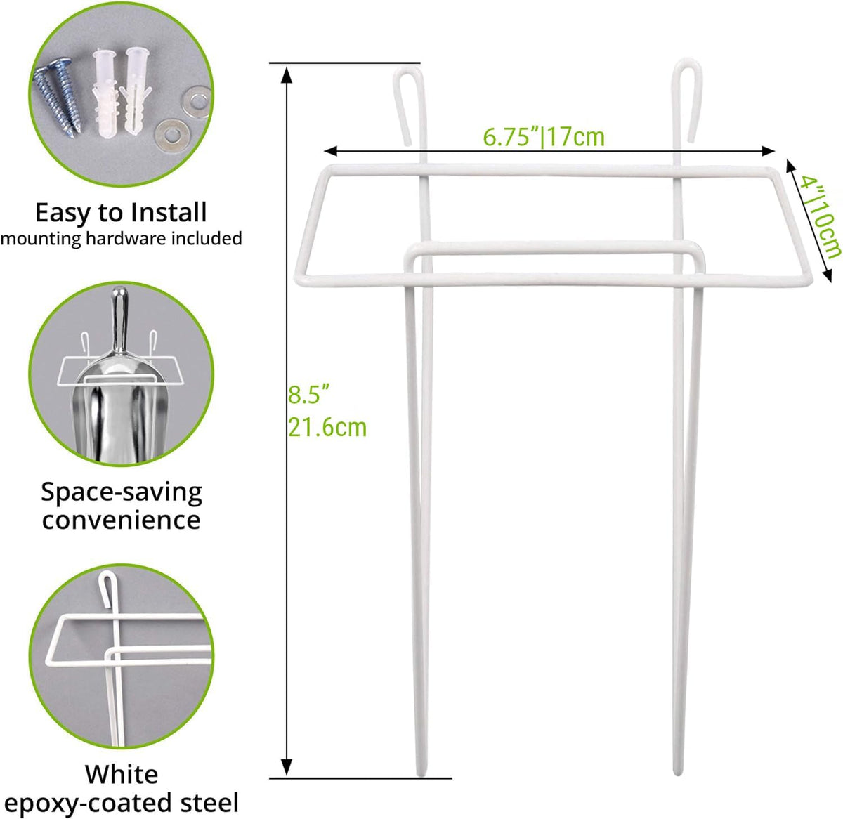58 oz Aluminum Ice Scoop with Holder