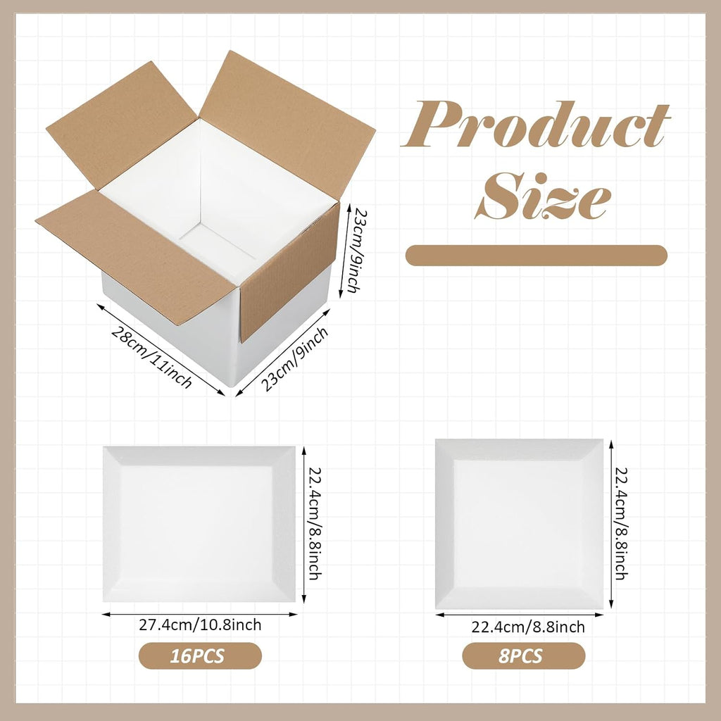 4 Pack Reusable Insulated Shipping Cooler Box, 11" x 9" x 9"
