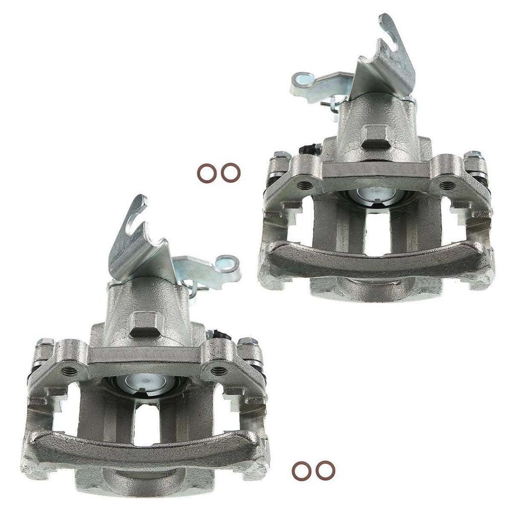 Forlevlaep 2PCS Rear L&R Brake Calipers w/Bracket For Ford Mustang 2005-14