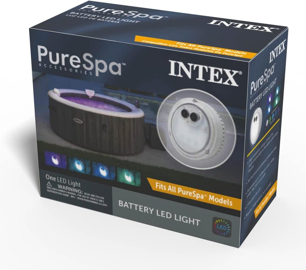INTEX PureSpa Submersible Multi-Color LED Light for Inflatable Hot Tubs