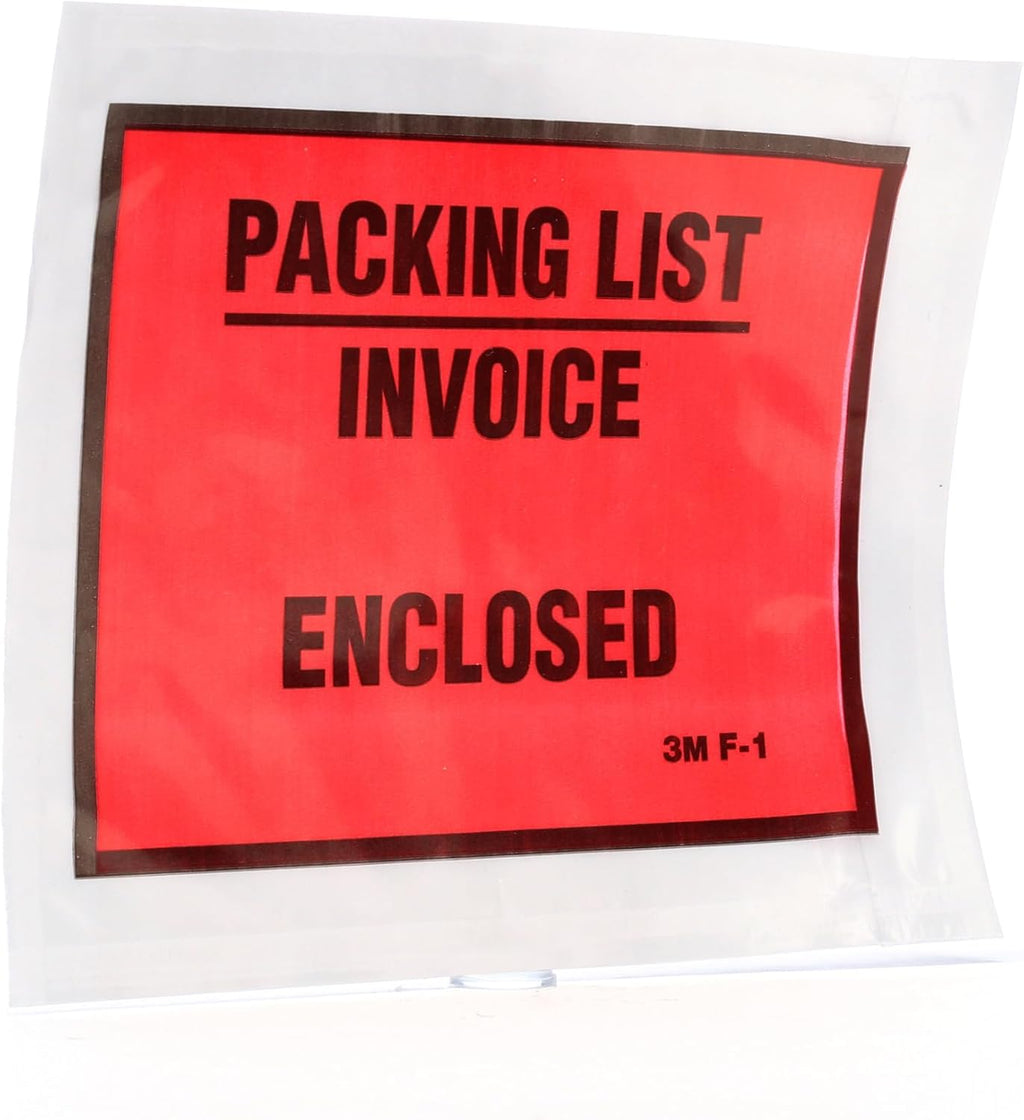 3M Full-Print Packing List Envelope, 4-1/2 in. x 5-1/2 in. (Orange) / 100 envelopes