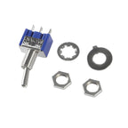 20pcs Micro Toggle Switch 3 Pin SPDT Touch 2 Position ON/ON Mini Miniature Toggle Switch AC 125V/6A