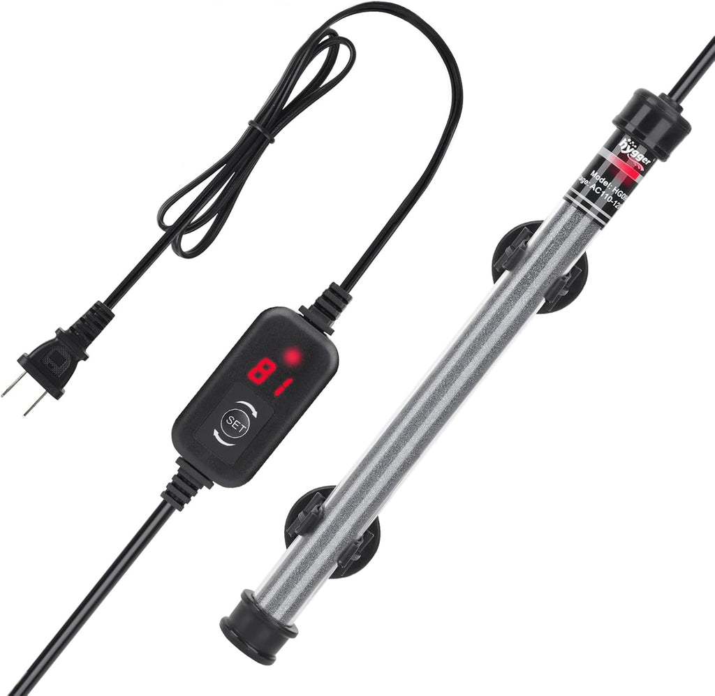 Submersible Aquarium Heater, 100W 150W 200W 300W Adjustable Fish Tahk Heater with Temperature Controller, LED