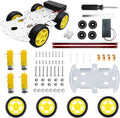 DIY Robot Smart Car Metal Chassis Kit 4WD Car Arduino Programming Kit with TT Motor Speed Encoder Learn