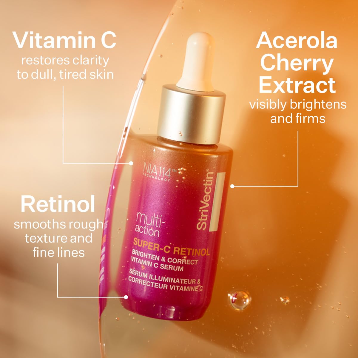 StriVectin Super-C Retinol Brighten & Correct Vitamin C Serum, Antioxidant Face Serum for Uneven Tone, Fine Lines