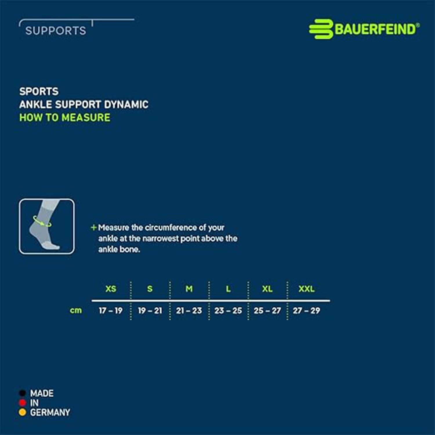 Sports Ankle Support Dynamic - Ankle Compression Sleeve for Freedom of Movement - 3D AirKnit Fabric for Breathability