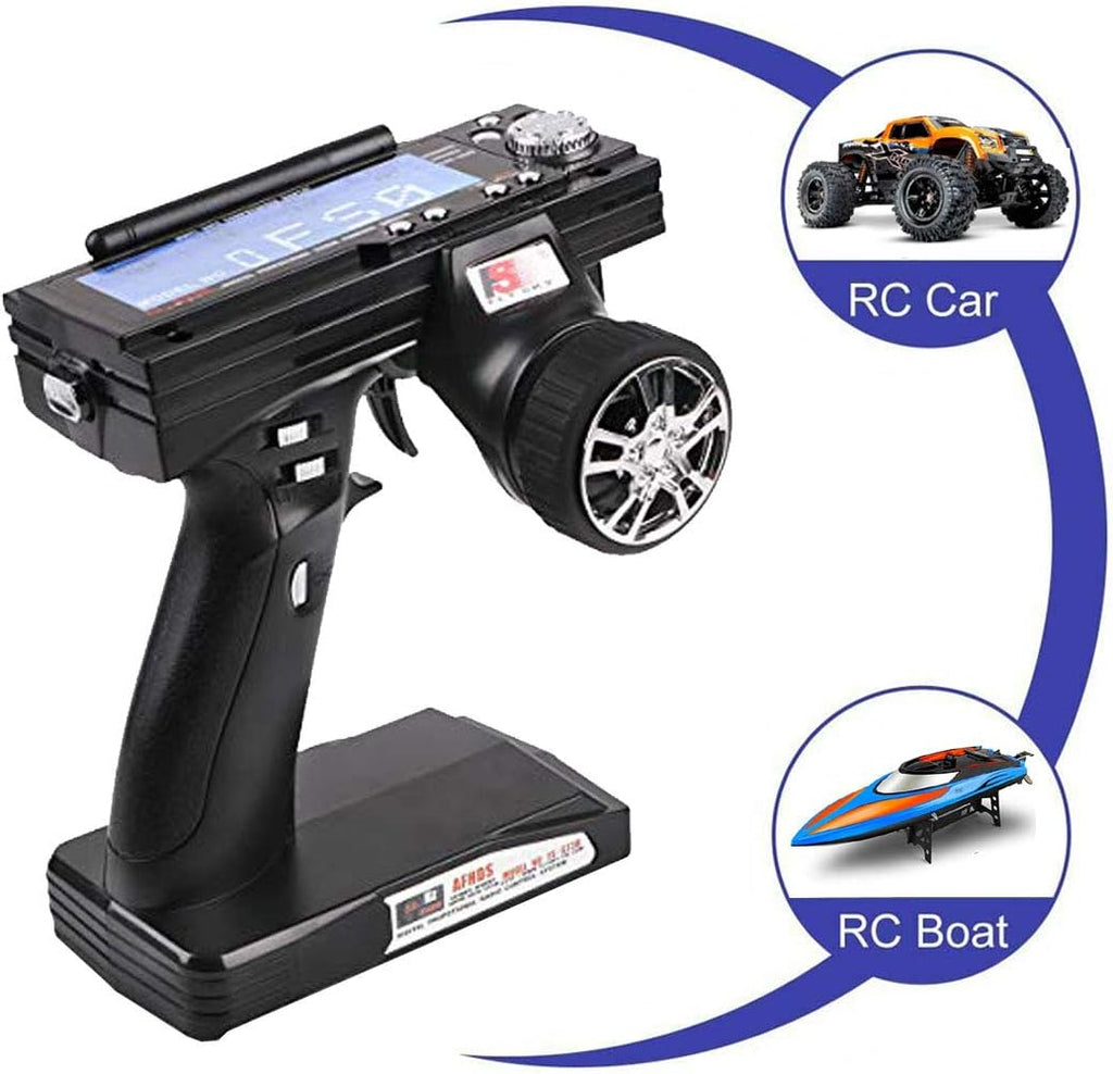 Flysky FS-GT3B Rc Transmitter & FS-GR3E Receiver, 2.4Ghz 3 Channel Rc Car Remote Controller and Receiver