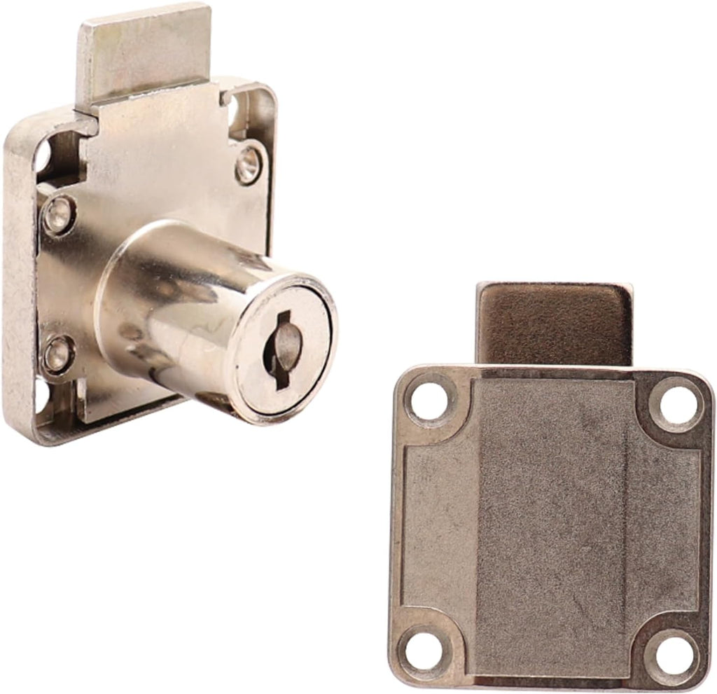 2 Packs Furniture Lock, Zinc Alloy Security Cabinet Locker Desk Cylinder Lock for Door Cabinet Mailbox Drawer