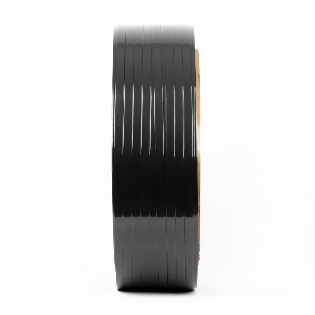 Packaging PET Strapping 5/8" x 0.031" x 1968ft Length Polyester Roll Black, UV, Water, and Rust Resistance Affordable