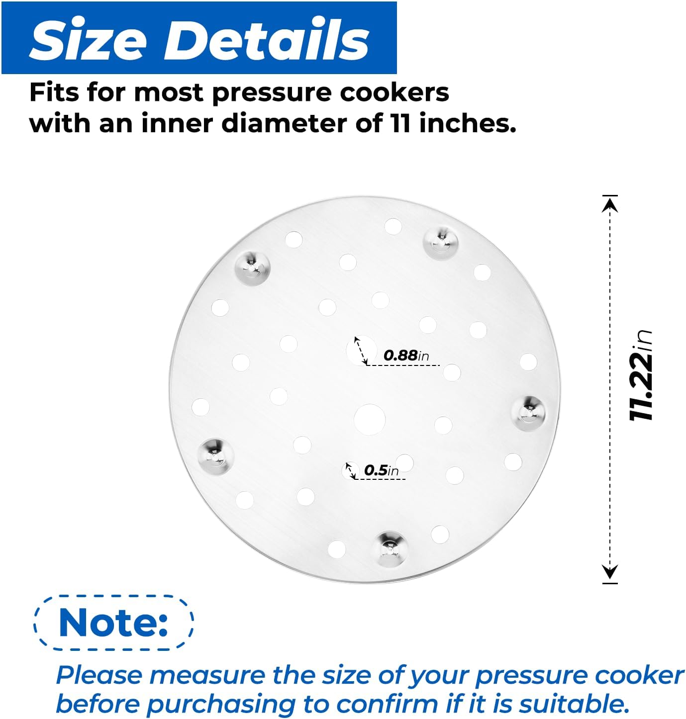 85707 11" Pressure Canner Rack Compatible with Presto 16, 22 & 23 Quart