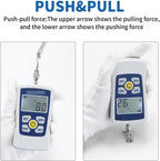 Digital Force Gauge Portable Digital Push Pull Force Gauge Force Test Equipment Dynamometer 1% High Accuracy Am，100N 1