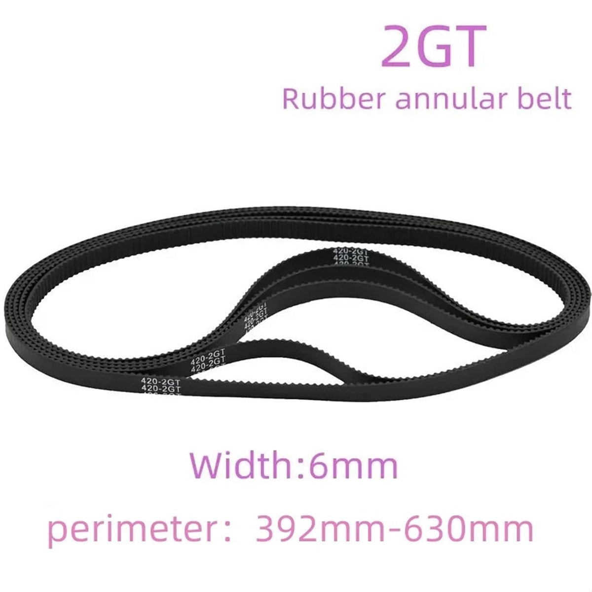 2GT Rubber Annular Belt, Synchronous Belt, 3D Printer Accessories