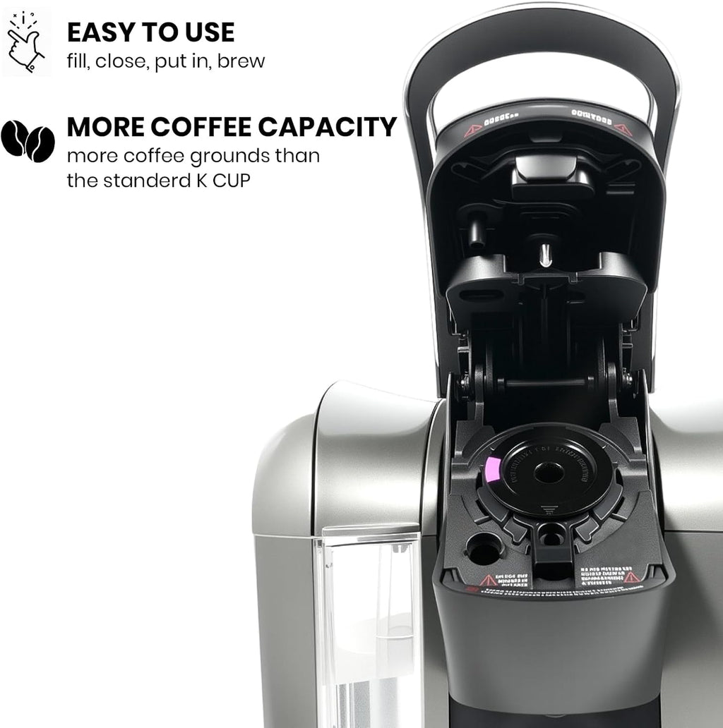 Reusable K Cups for Keurig, Refillable Pods, 4-Pack | BPA-Free, Compatible with Keurig 1.0&2.0, Eco-Friendly
