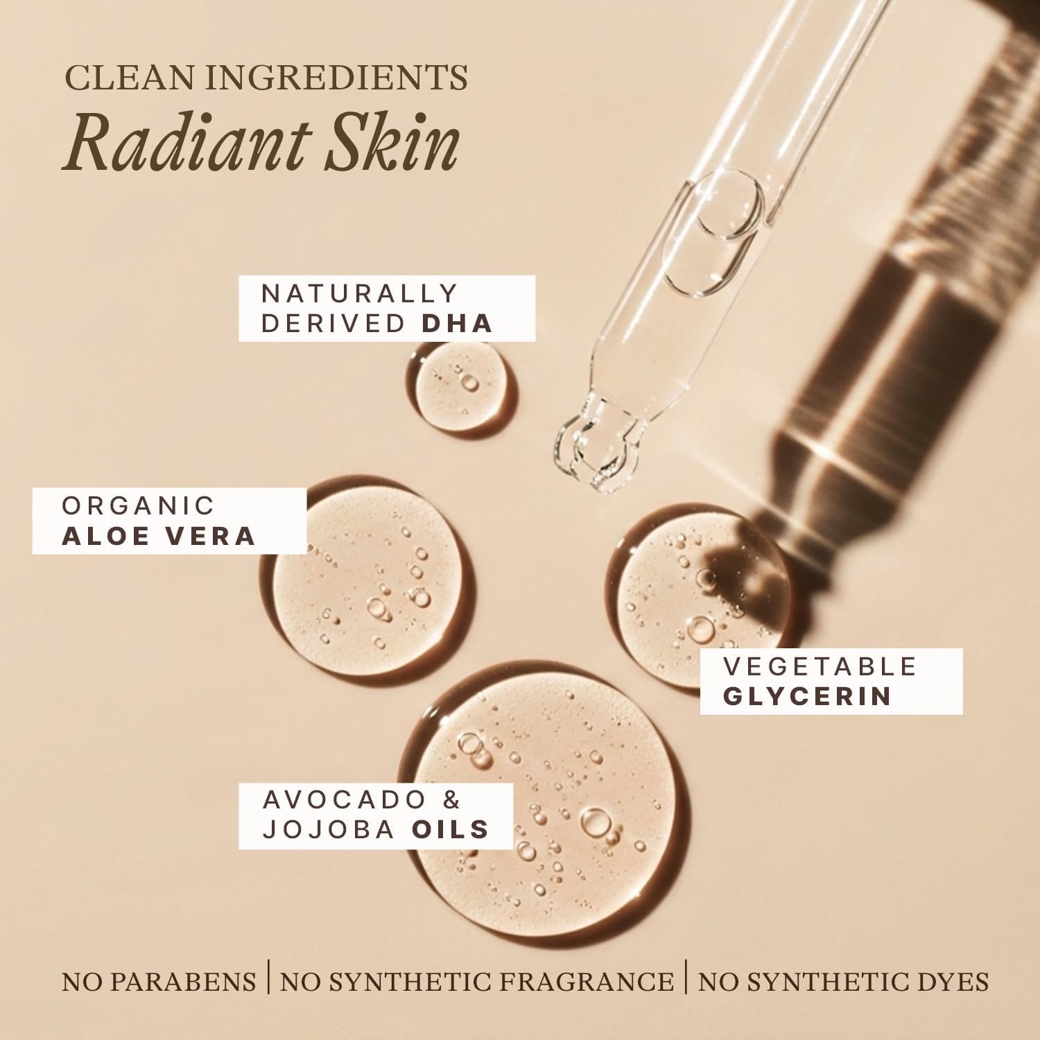 Self Tanning Drops - USA Made with Natural & Organic Ingredients | Medium Face Tanning Drops to Add to Lotion