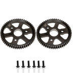 2pcs Hardened Steel 54T Spur Main Gear for Traxxas 1/10 Slash Stampede Rsutler Jato 4x4 6804 6807 6808 6708 Upgrade Parts,Replace#3956