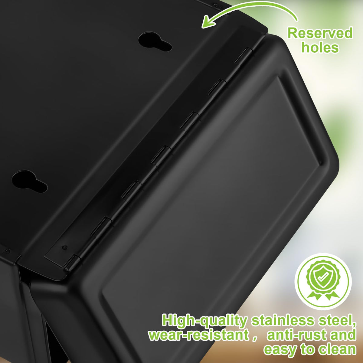 1 Pcs Sanitary Napkin Receptacle Wall Mounted,Black