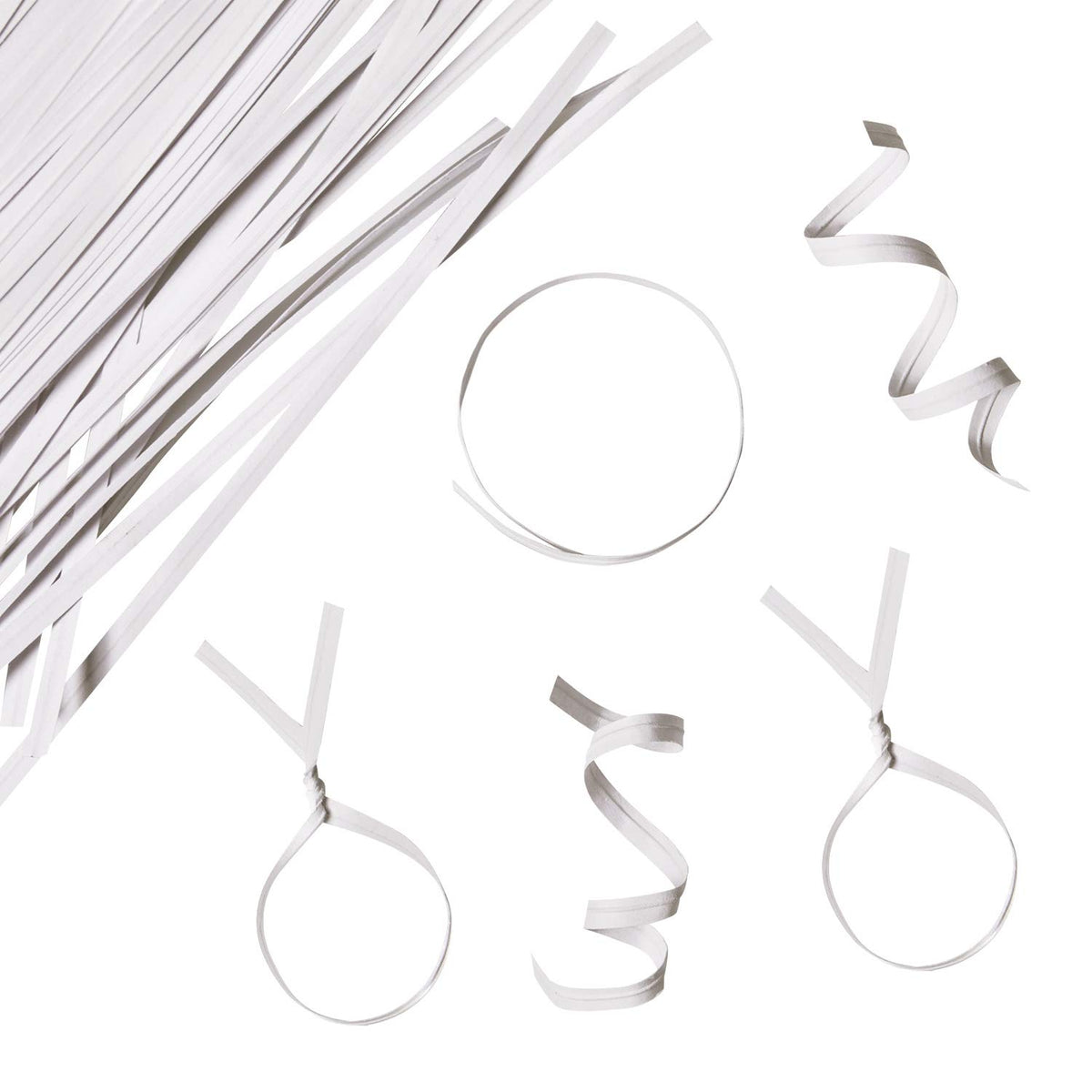 1000 Pcs 6" Paper White Twist Ties Reusable Bread Ties