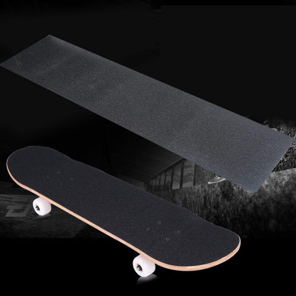 10.6" x 43.3" Black Skateboard Grip Tape Sheet (110x27cm) | Bubble Free, Waterproof
