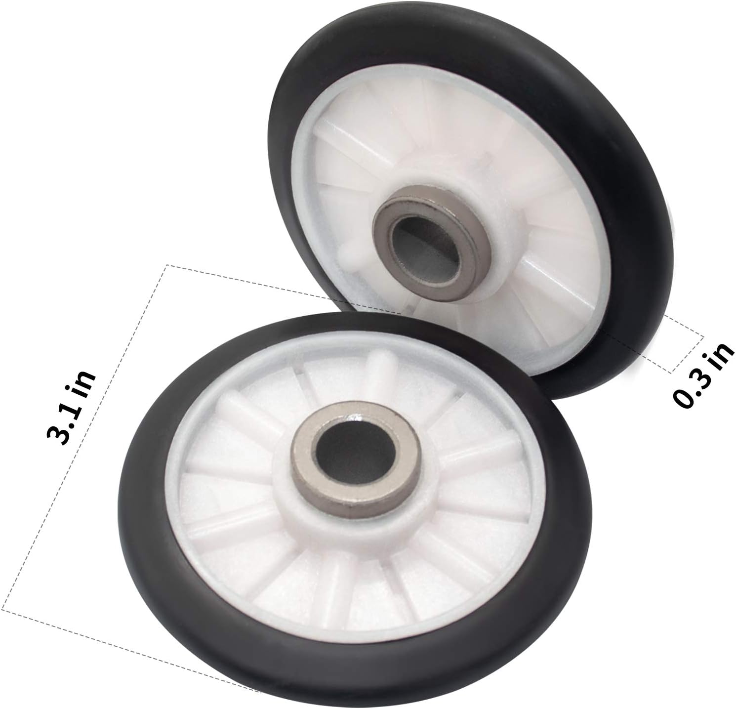 Upgraded 4392065 Dryer Repair Kit - 349241T Dryer Rear Drum Support Roller 691366 Idler Pulley 341241 Belt by Sikawai