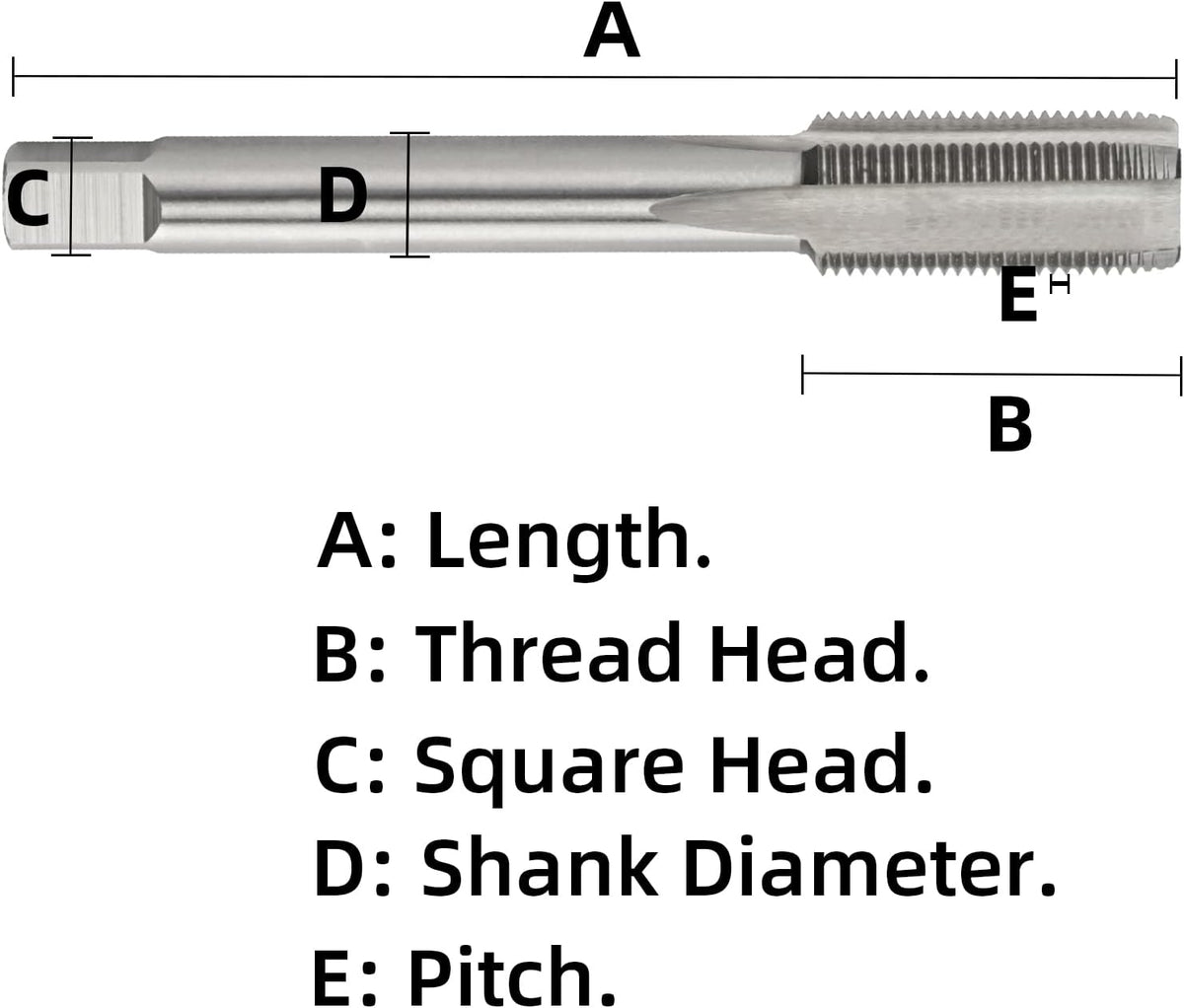5pcs No 10-24 UNC HSS Machine Tap Right Hand