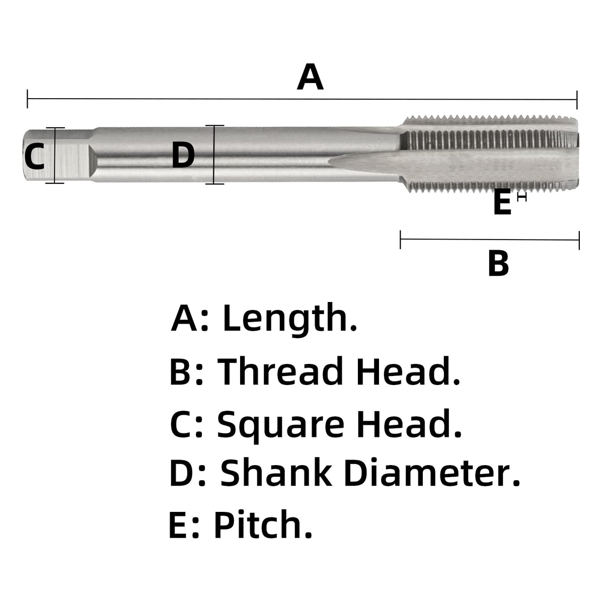 Aceteel HSS 5/8"-24 UNEF HSS Machine Tap Right Hand