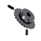 FOCMKEAS 25 Tooth Roller Chain Sprocket, 25 Chain, 8x7mm D Bore