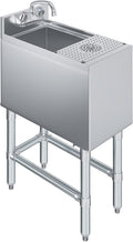 22.5" x 12" Underbar Mixology Station Bar Sink, Glass Rinser, Faucet, NSF