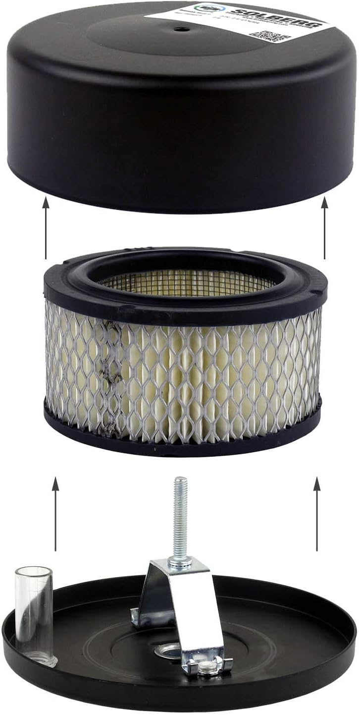 1/2" Compressor Air Intake Filter Silencer Housing Replacement Paper Element Solberg FS-14-050