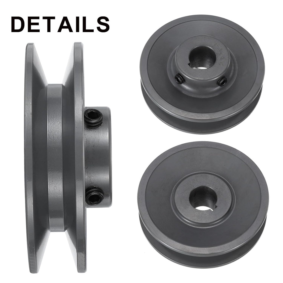 uxcell BK34-3/4 V-Belt Sheave 3/4" Bore, 3.55" OD, Single Groove Web Sheave