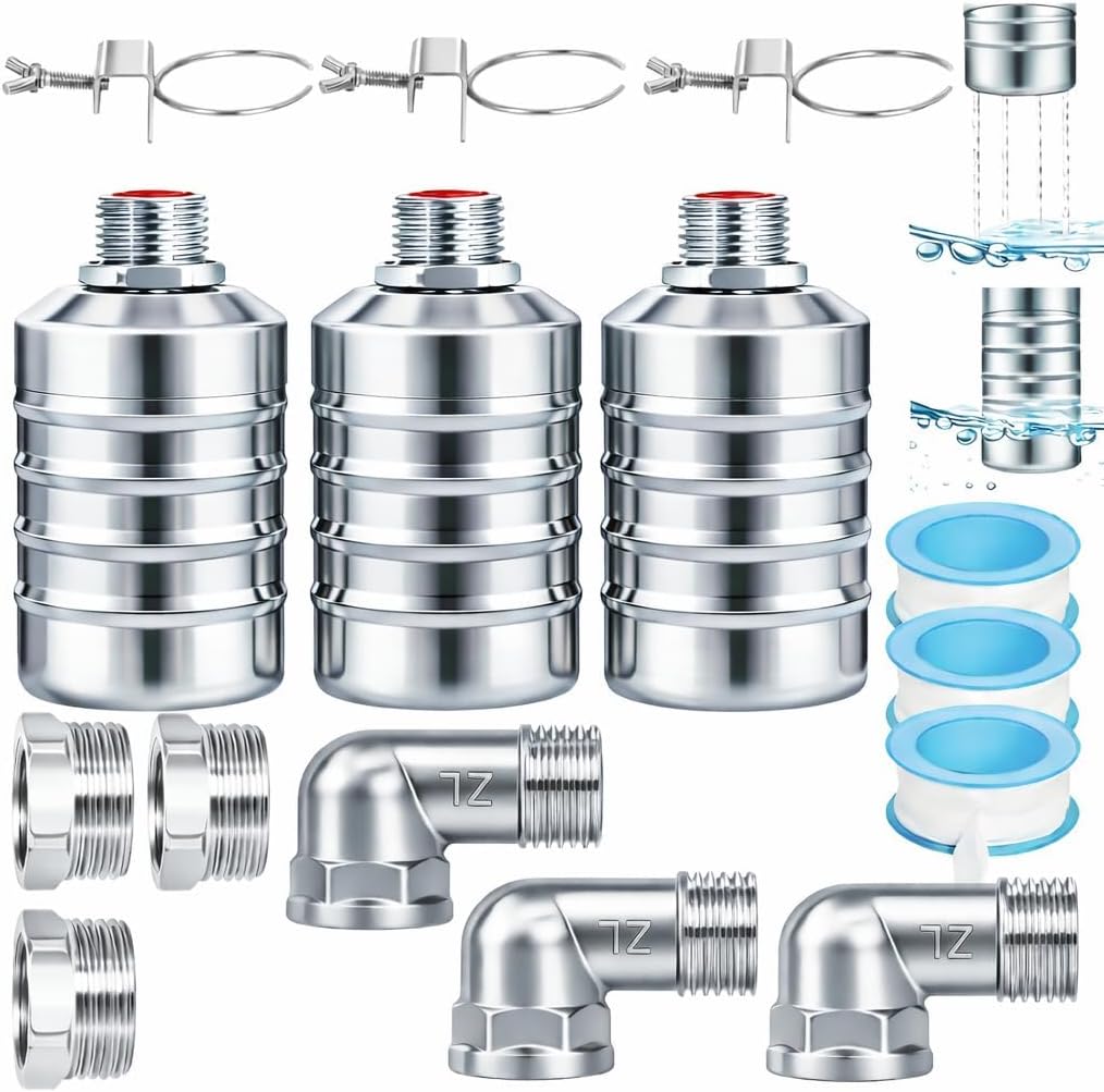 Automatic Float Valve for Water Tank, Tank Float Valve 1/2" & 3/4" | Auto Shut Off Water Level Control Valve for