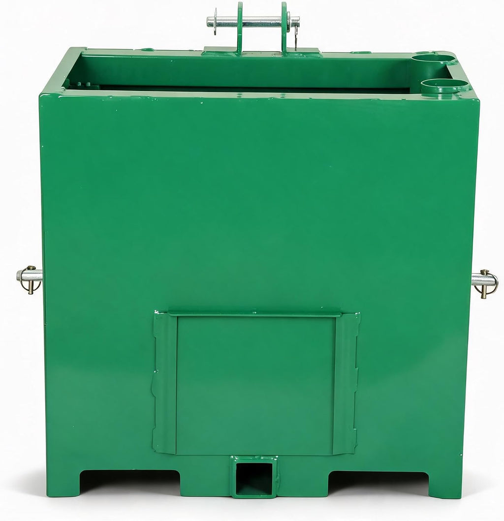 Heavy Duty Tractor Ballast Box, 800 Lb Capacity 3 Point Ballast Hitch Box with 2" Quick Hitch Receiver, Category 1