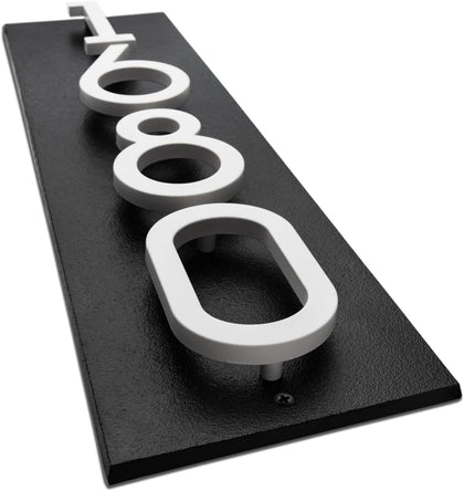 Whitehall Modern Floating 4.5 Inch Numbers Vertical Address Sign Wall Plaque - Personalized custom wall sign for your