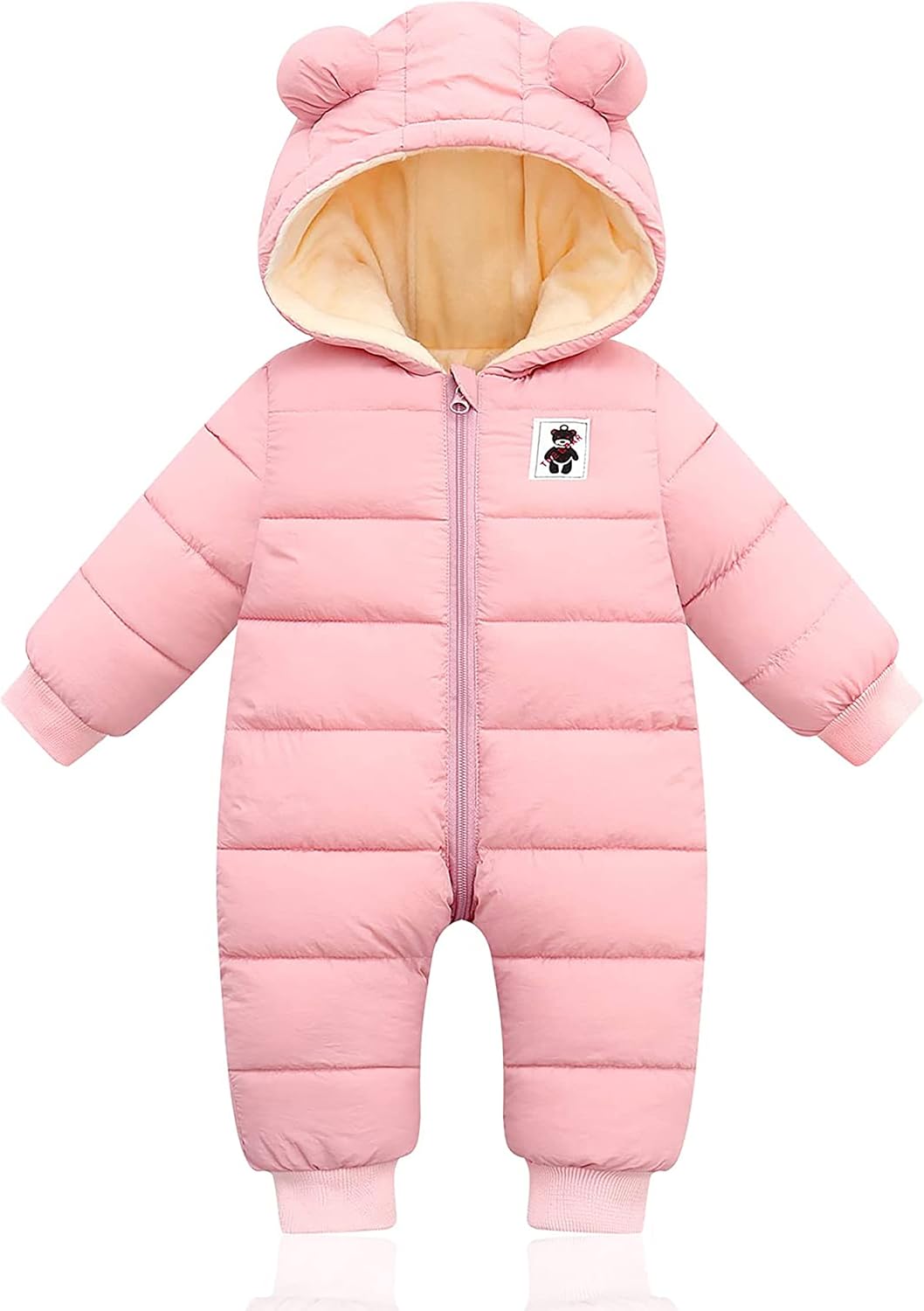 Baby Clothes Cute Infant Toddler Snowsuit Warm Newborn Boy Girl Winter Coats Hooded Zip Jumpsuit