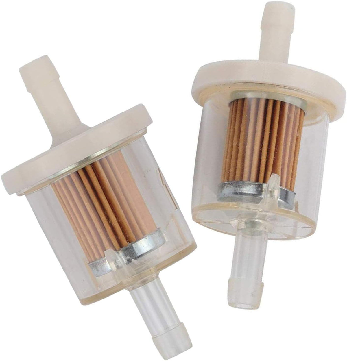 Set of 2, 691035 493629 Universal 40 Micron 1/4 Inline Fuel Filter fits for Briggs & Stratton Kawasaki 49019-7001 7-07061 Kohler 2505007S 2505021S husqvarna Lawnmower Parts (Black)
