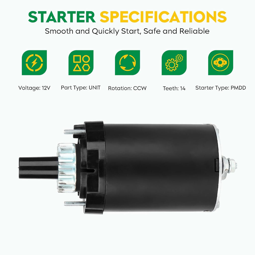 Starter Fits for Kohler 18HP 19HP 20HP Toro TimeCutter Z5000 Z4220 Z4200 2007-2009, G4010 G4020 2007 2008, LX465 LX460 LX425 LX420, 410-21065, KH20-098-05S,410-21112