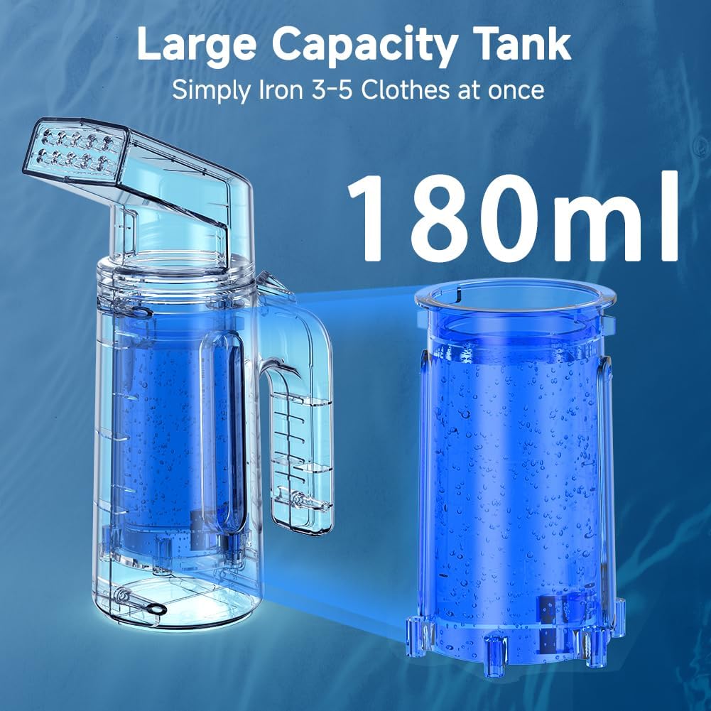 Steamer for Clothes 700W, Double Row Steam Handheld Clothes Steamer | 180ML Large Capacity Water Tank, 40S Fast
