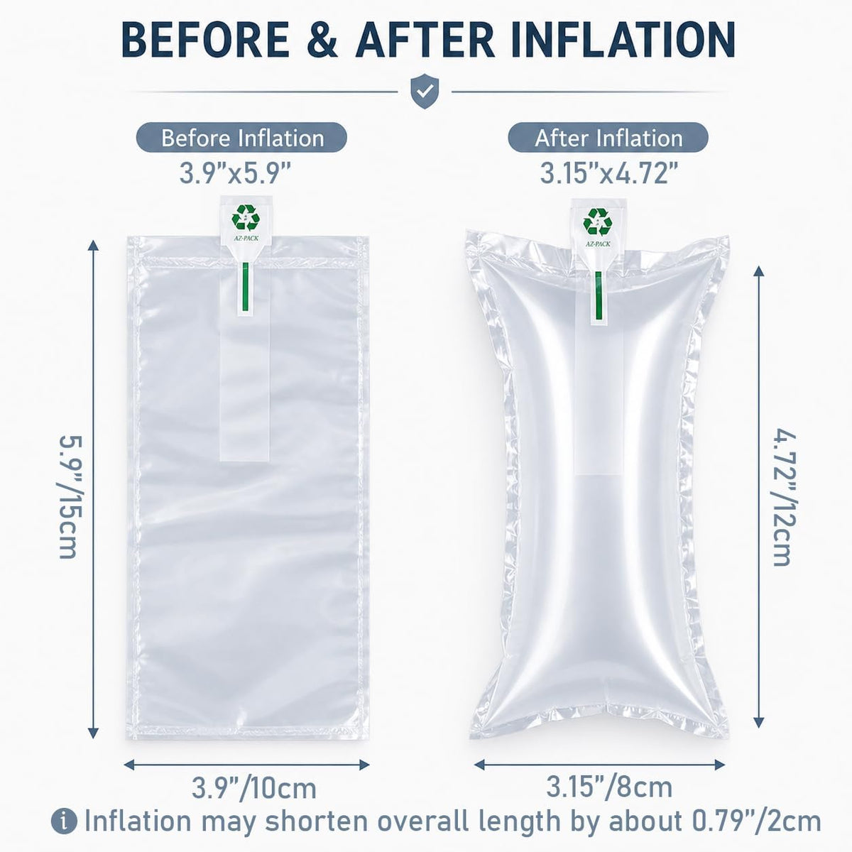 Air Pillows for Shipping with Manual Hand Pump, 100 Count Inflatable Packing Pillows, Void Fill Cushioning for