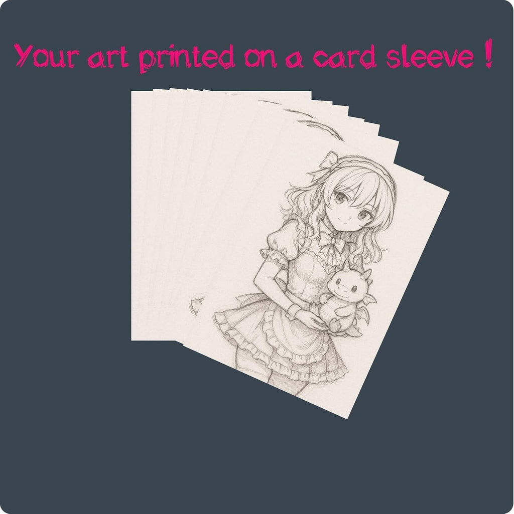 Custom Standard Card Sleeves for Trading Card Games, Personalized Full-Color Print Design, Compatible with Magic The