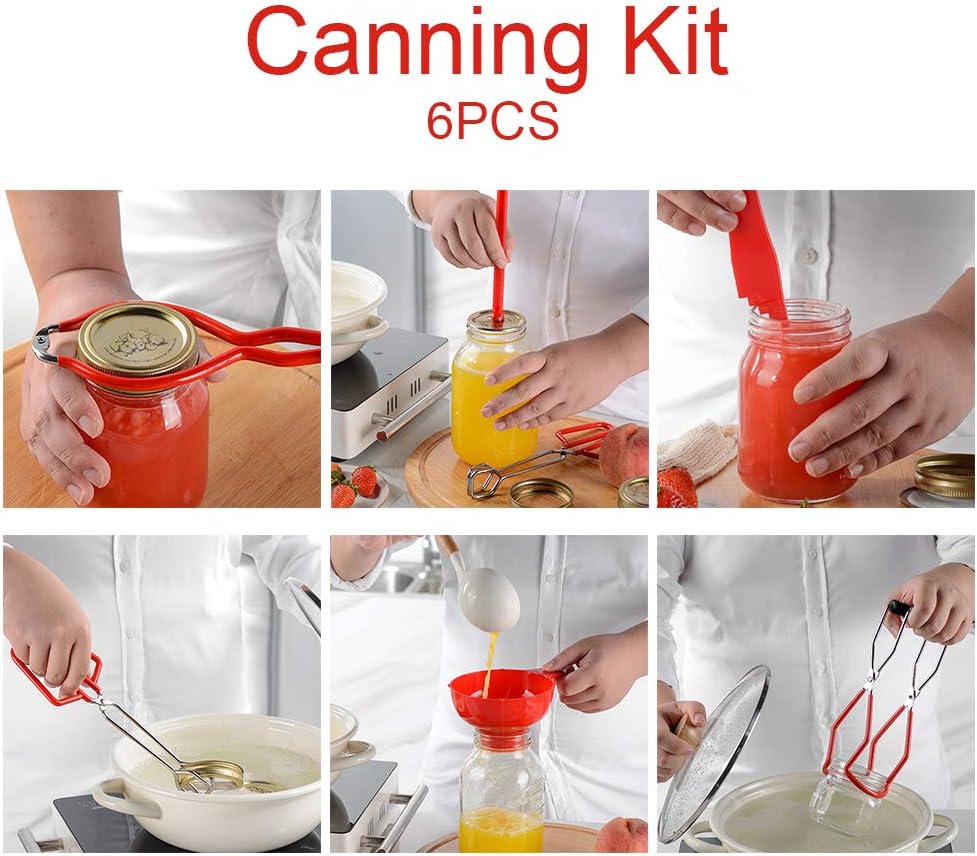 Canning Tools Set, Bubble Popper/Bubble Measurer/Bubble Remover Tool for Cannings Pot, Water Bath& Pressure Canner
