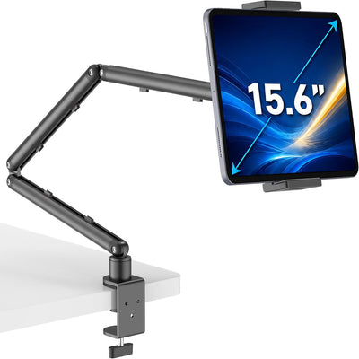 iPad Holder for Desk, Adjustable Tablet Arm iPad Desk Mount with C-Clamp